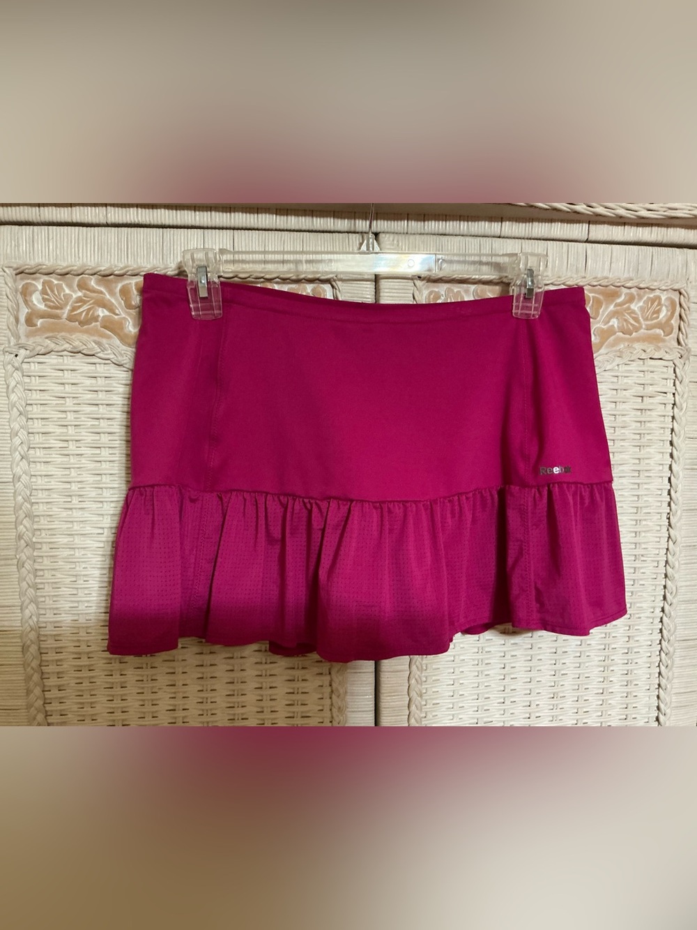 Reebok Magenta Ruffle Mini Skirt